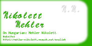 nikolett mehler business card